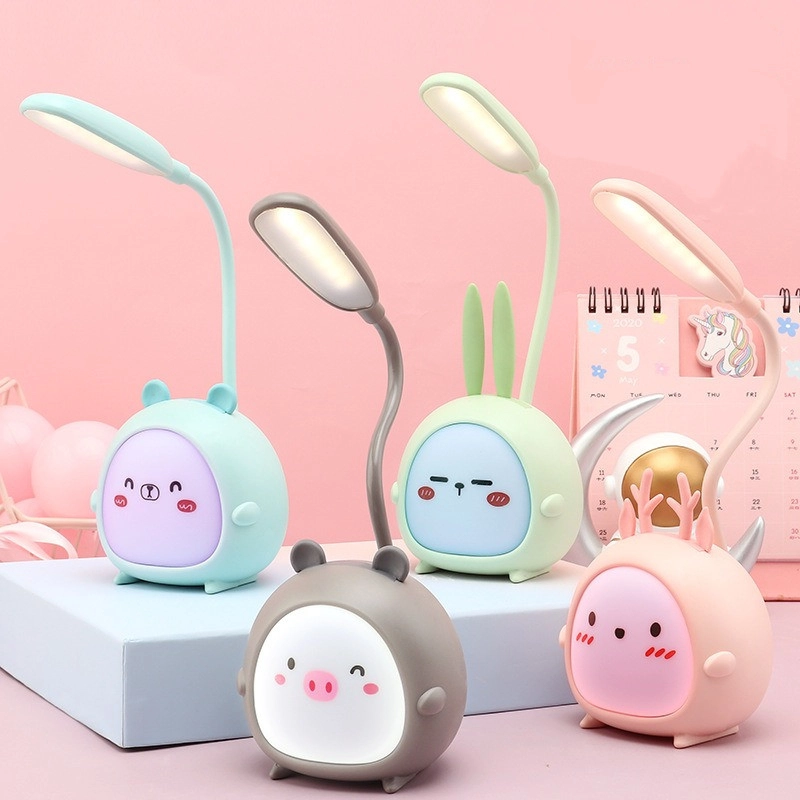 Cute Animal LED Desk Lamp Dimmable USB Powered Table Light Three-Color Temperature Child desk lamp